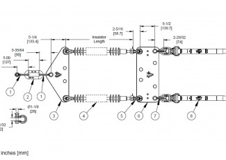 Dead-end Assembly - Twin-Bundle Conductor, Double Insulator, 50K